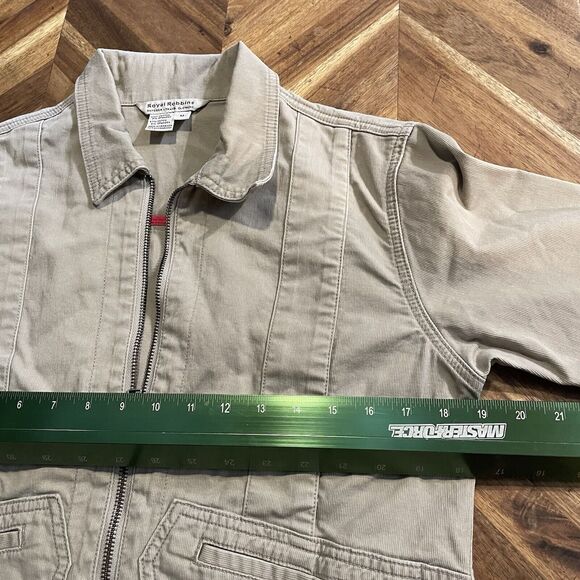 Royal Robbins Jacket Safari Khaki Zip Up Cotton Canvas Outdoors Hiking Medium - Picture 4 of 6